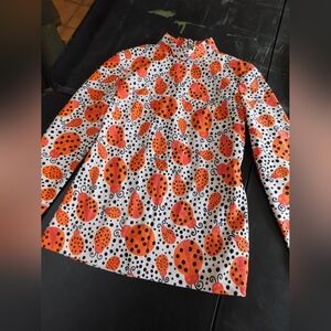 VINTAGE - Colorful Ladybug Print Top